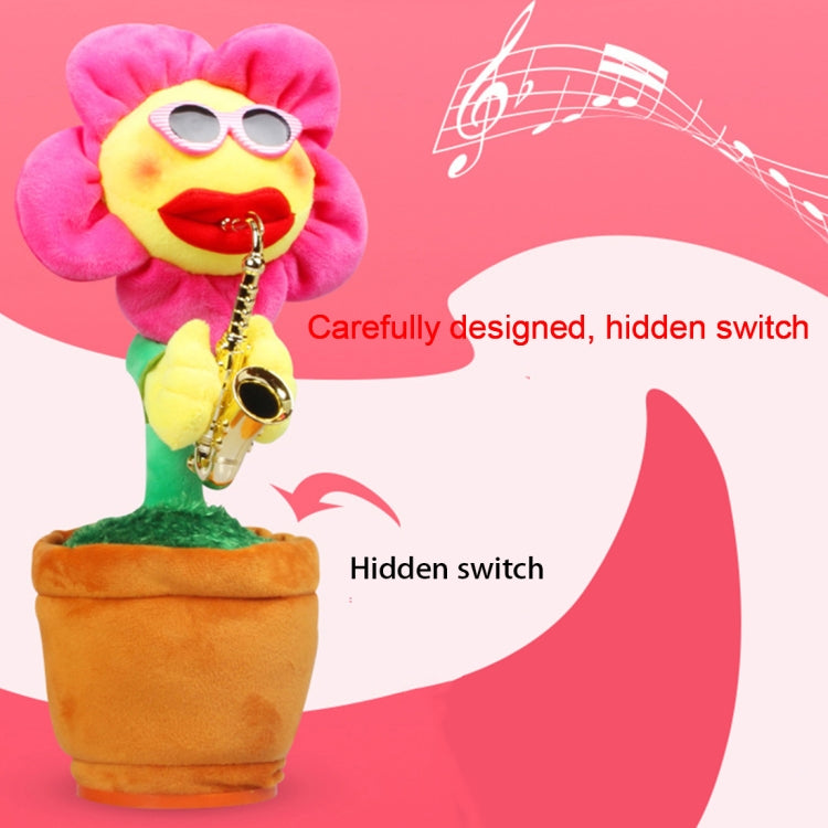 Sunflower Sax Style Bluetooth Plush Children Adult Toy ,Support USB Charging & Battery(Red) - Music Toys by buy2fix | Online Shopping UK | buy2fix