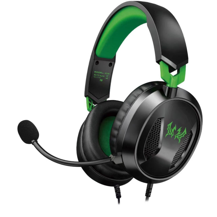 KOTION EACH G3100 Stereo Bass Gaming Headset with Omni-directional Mic,Cable Length: 1.7m(Black+Green) - Multimedia Headset by KOTION EACH | Online Shopping UK | buy2fix