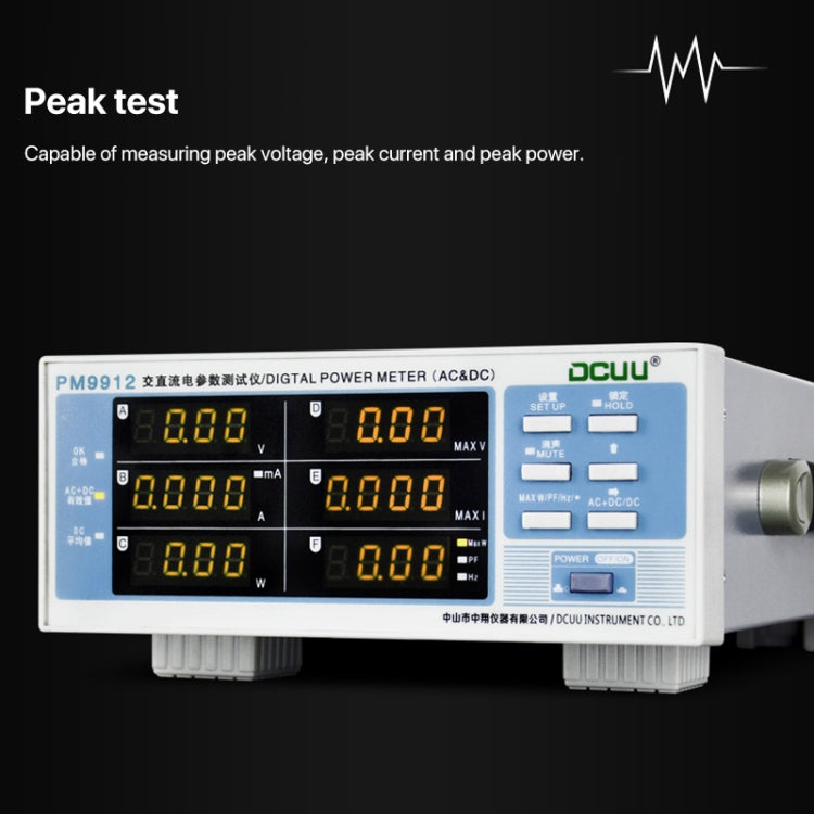 DCUU PM9912 Intelligent Electrical Parameters Measuring Instrument(EU Plug) - Current & Voltage Tester by buy2fix | Online Shopping UK | buy2fix