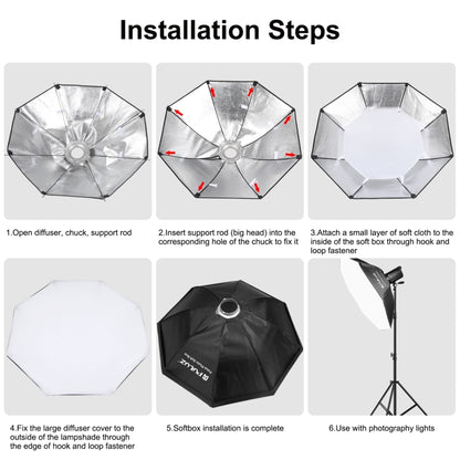 PULUZ 95cm Speedlite Flash Octagon Parabolic Softbox Bowens Mount Diffuser -  by PULUZ | Online Shopping UK | buy2fix