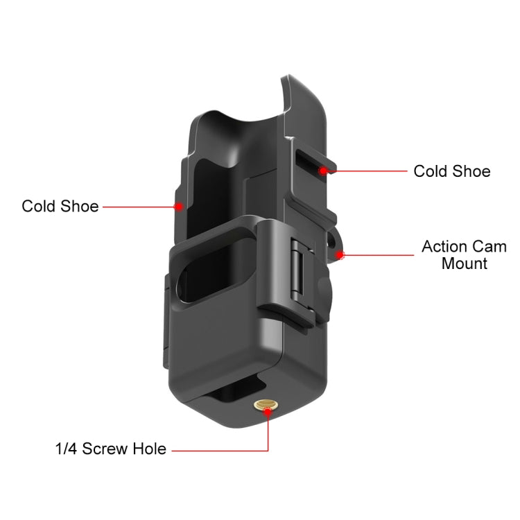 For DJI OSMO Pocket 3 PULUZ Protection Frame Expansion Adapter Bracket (Black) - Mount & Holder by PULUZ | Online Shopping UK | buy2fix