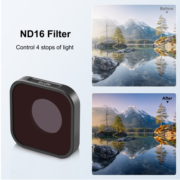 PULUZ Action Camera ND16 Lens Filter For GoPro HERO13 Black /12 Black /11 Black /11 Black Mini /10 Black /9 Black - Lens Filter by PULUZ | Online Shopping UK | buy2fix