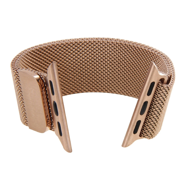 For Apple Watch 42mm Milanese Loop Magnetic Stainless Steel Watch Band(Rose Gold) - Watch Bands by buy2fix | Online Shopping UK | buy2fix