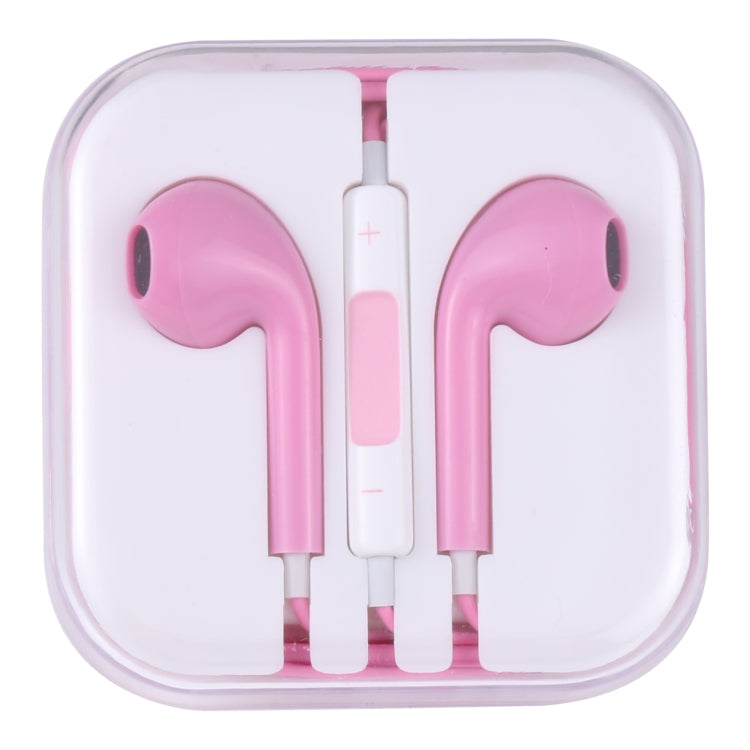 EarPods Wired Headphones Earbuds with Wired Control & Mic(Magenta) - In Ear Wired Earphone by buy2fix | Online Shopping UK | buy2fix