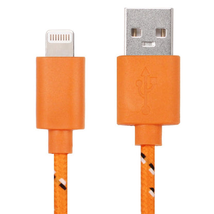 3m Nylon Netting Style USB Data Transfer Charging Cable for iPhone, iPad(Orange) - Normal Style Cable by buy2fix | Online Shopping UK | buy2fix