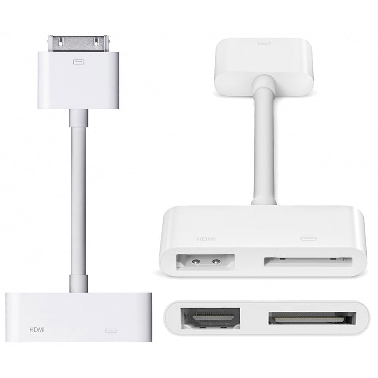 Digital AV HDMI Adapter to HDTV For New iPad (iPad 3) / iPad 2 / iPad / iPhone 4 & 4S / iPod Touch 4(White) - Converter & Adapter by buy2fix | Online Shopping UK | buy2fix