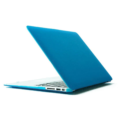 ENKAY for MacBook Air 13.3 inch (US Version) 4 in 1 Frosted Hard Shell Plastic Protective Case with Screen Protector & Keyboard Guard & Anti-dust Plugs(Blue) - MacBook Air Cases by ENKAY | Online Shopping UK | buy2fix