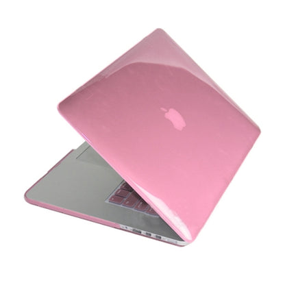 ENKAY for MacBook Pro Retina 15.4 inch (US Version) / A1398 4 in 1 Crystal Hard Shell Plastic Protective Case with Screen Protector & Keyboard Guard & Anti-dust Plugs(Pink) - MacBook Pro Cases by ENKAY | Online Shopping UK | buy2fix