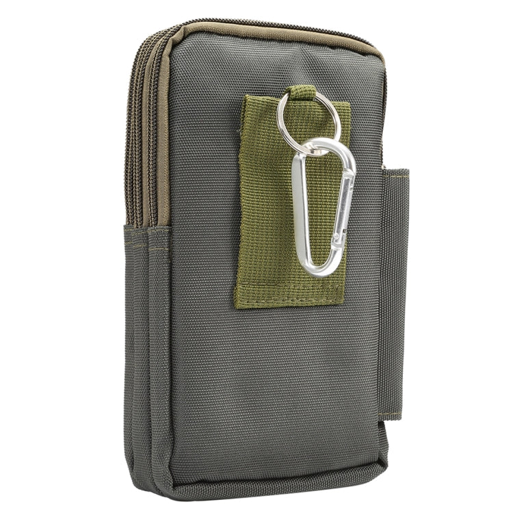 7 inch and Below Universal Polyester Men Vertical Style Case Waist Bag with Belt Hole & Climbing Buckle, For iPhone, Samsung, Sony, Huawei, Meizu, Lenovo, ASUS, Oneplus, Xiaomi, Cubot, Ulefone, Letv, DOOGEE, Vkworld, and other (Army Green) - More iPhone Cases by buy2fix | Online Shopping UK | buy2fix