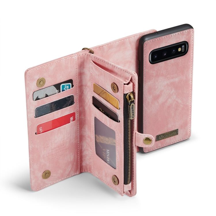 For Samsung Galaxy S10+ CaseMe-008 Detachable Multifunctional Flip Leather Phone Case(Pink) - Galaxy Phone Cases by CaseMe | Online Shopping UK | buy2fix