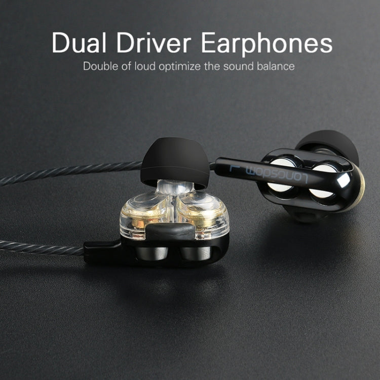 Langsdom Double Moving Coil with Wheat Headset(Black) - Bluetooth Earphone by Langsdom | Online Shopping UK | buy2fix