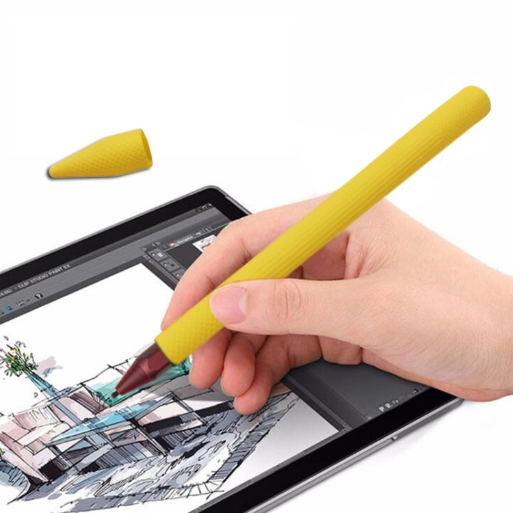 Stylus Pen Silica Gel Protective Case for Microsoft Surface Pro 5 / 6 (Yellow) - Pencil Accessories by buy2fix | Online Shopping UK | buy2fix