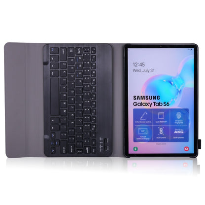 A860 For Samsung Galaxy Tab S6 10.5 inch T860 / T865 Detachable Bluetooth Keyboard Tablet Case with Pen Holder Elastic Strap(Black) - Samsung Keyboard by buy2fix | Online Shopping UK | buy2fix