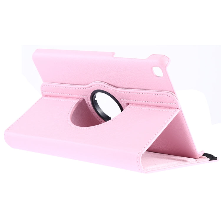 Litchi Texture Horizontal Flip 360 Degrees Rotation Leather Case for Galaxy Tab A 8 (2019) / P200 / P205, with Holder (Pink) - Tab A 8.0 & S Pen (2019) P200/P205 by buy2fix | Online Shopping UK | buy2fix