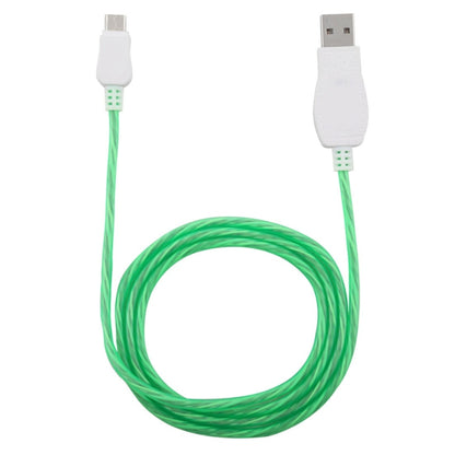 LED Flowing Light 1m USB A to Type-C Data Sync Charge Cable, For Galaxy, Huawei, Xiaomi, LG, HTC and Other Smart Phones(Green) - USB-C & Type-C Cable by buy2fix | Online Shopping UK | buy2fix