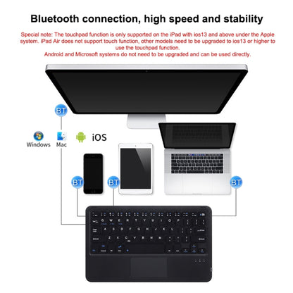 HB119B 10 inch Universal Tablet Wireless Bluetooth Keyboard with Touch Panel (Dark Green) - Universal Keyboard by buy2fix | Online Shopping UK | buy2fix