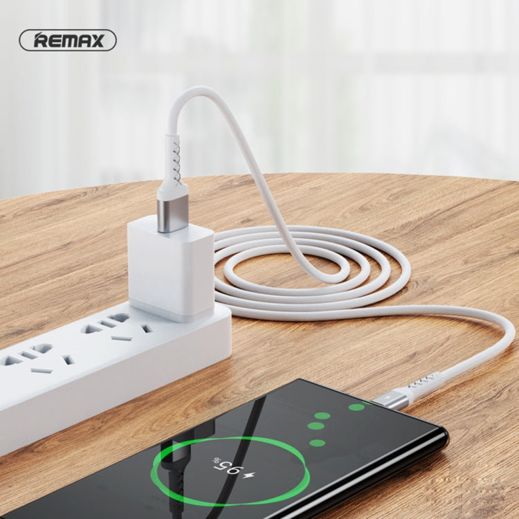 REMAX RC-161a Kayla Series 2.1A USB to USB-C / Type-C Data Cable, Cable Length: 1m (White) - USB-C & Type-C Cable by REMAX | Online Shopping UK | buy2fix