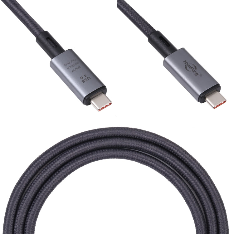 40Gbps 8K USB-C/Type-C to USB-C/Type-C Video Cable Compatible with USB 4, Length: 1m(Black) - Video & Audio Cable by buy2fix | Online Shopping UK | buy2fix