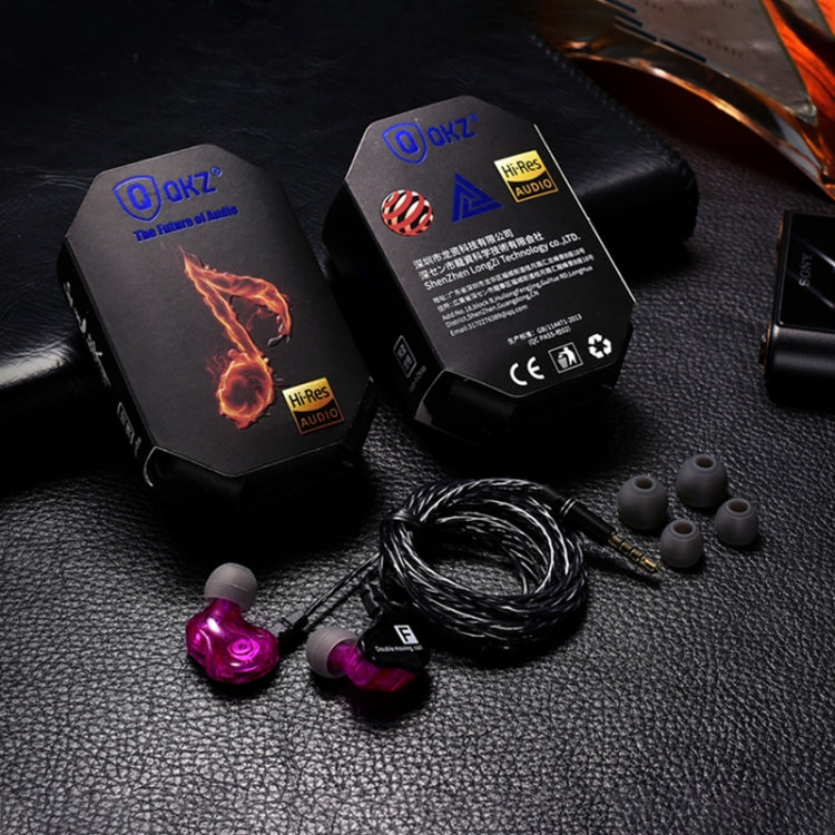 QKZ CK9 HiFi In-ear Four Unit Sports Music Headphones (Purple) - Sport Earphone by QKZ | Online Shopping UK | buy2fix
