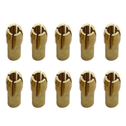 10 PCS Three-claw Copper Clamp Nut for Electric Mill Fittings，Bore diameter: 3.2mm - Hex Key & Spanner by buy2fix | Online Shopping UK | buy2fix