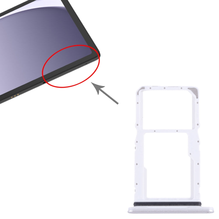 For Samsung Galaxy Tab A9+ 5G SM-X215 Original SIM + Micro SD Card Tray (Silver) - Card Socket by buy2fix | Online Shopping UK | buy2fix