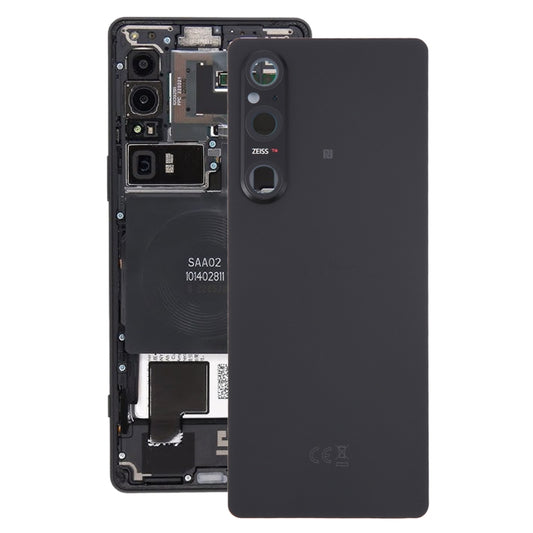For Sony Xperia 1 V Original Battery Back Cover with Camera Lens Cover(Black) - Back Cover by buy2fix | Online Shopping UK | buy2fix
