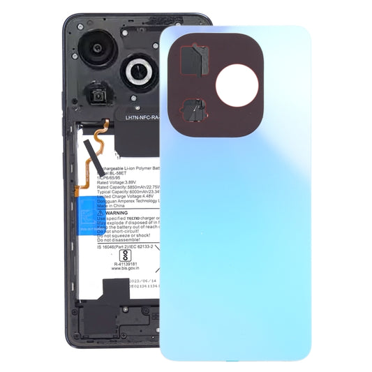 For Infinix Smart 8 Pro Original Battery Back Cover(Blue) - Back Cover by buy2fix | Online Shopping UK | buy2fix