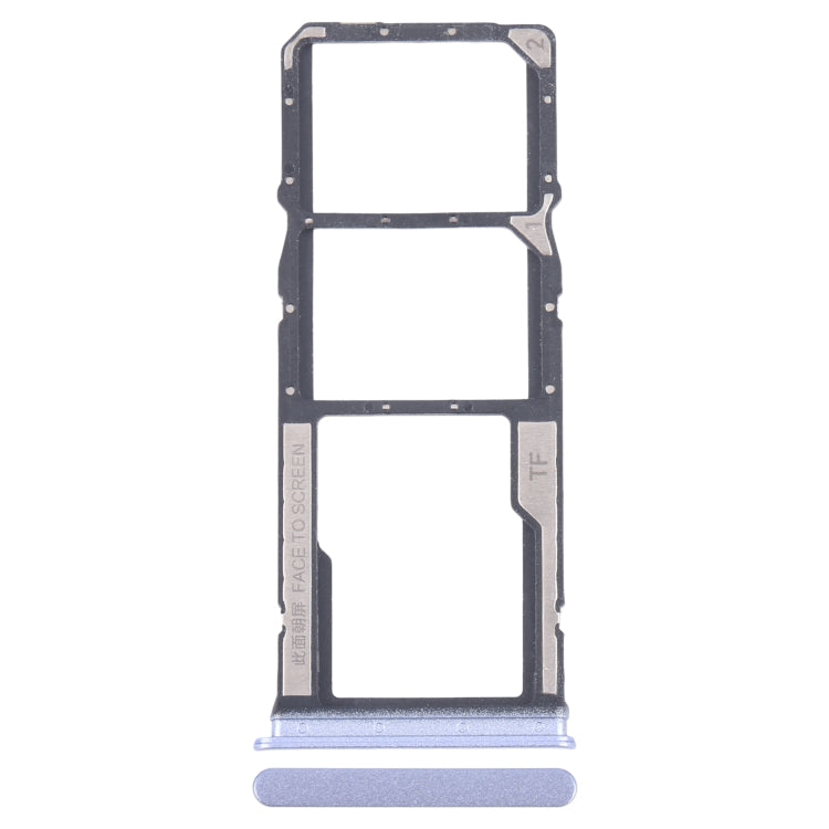 For Xiaomi Redmi 13R Original SIM Card Tray + SIM Card Tray + Micro SD Card Tray (Blue) - Card Tray by buy2fix | Online Shopping UK | buy2fix