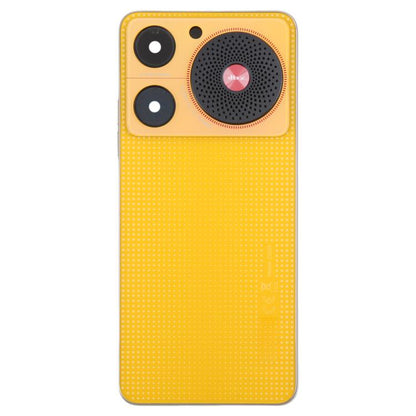 For ZTE nubia Music Z2353 Glass Battery Back Cover with Middle Frame / Camera Lens Cover(Yellow) - For ZTE by buy2fix | Online Shopping UK | buy2fix