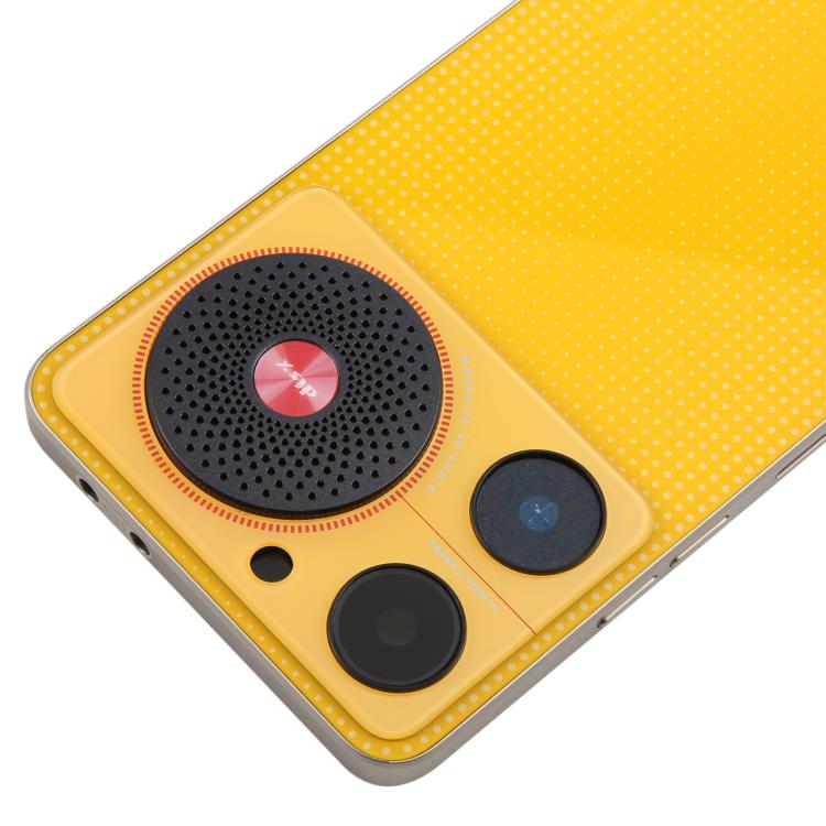 For ZTE nubia Music Z2353 Glass Battery Back Cover with Middle Frame / Camera Lens Cover(Yellow) - For ZTE by buy2fix | Online Shopping UK | buy2fix