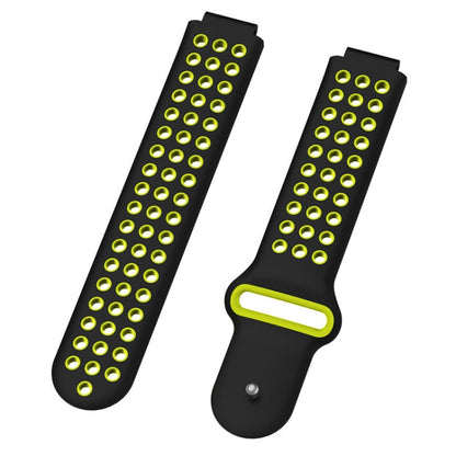 For Garmin Forerunner 220 / 230 / 235 / 630 / 620 / 735xt Silicone Watch Band(Black yellow) - Watch Bands by buy2fix | Online Shopping UK | buy2fix
