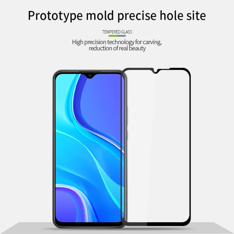 For Xiaomi RedMi 9 PINWUYO 9H 2.5D Full Screen Tempered Glass Film(Black) -  by PINWUYO | Online Shopping UK | buy2fix