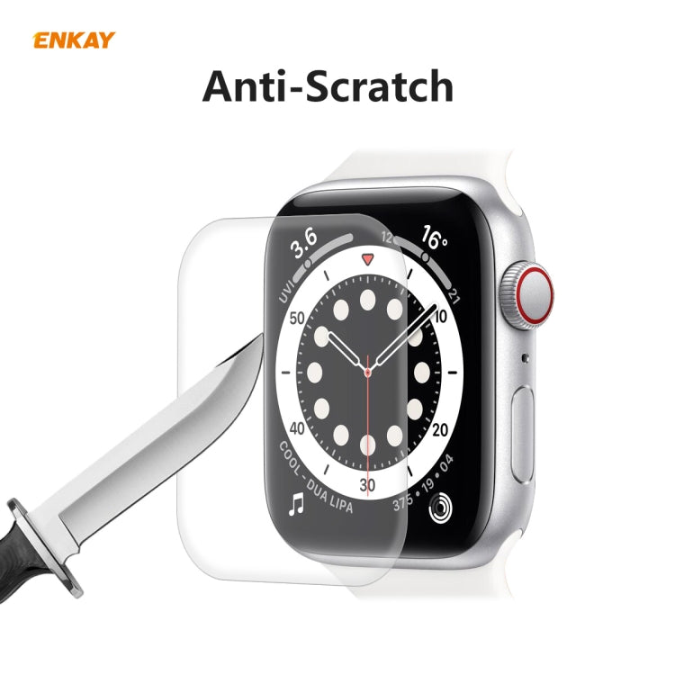 2 PCS For Apple Watch Series 6/5/4/SE 40mm ENKAY Hat-Prince 3D Full Screen PET Curved Hot Bending HD Screen Protector Film(Transparent) - Watch Cases by ENKAY | Online Shopping UK | buy2fix