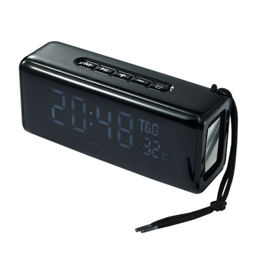 T&G TG174 TWS Mmirror Bluetooth Speaker, Support Alarm Clock / Time & Temperature Display / Micro SD Card / FM / MP3(Black) - Desktop Speaker by T&G | Online Shopping UK | buy2fix