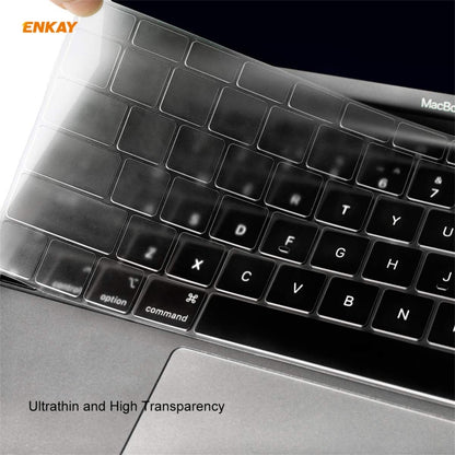 ENKAY 3 in 1 Matte Laptop Protective Case + US Version TPU Keyboard Film + Anti-dust Plugs Set for MacBook Pro 15.4 inch A1707 & A1990 (with Touch Bar)(Dark Blue) - MacBook Pro Cases by ENKAY | Online Shopping UK | buy2fix