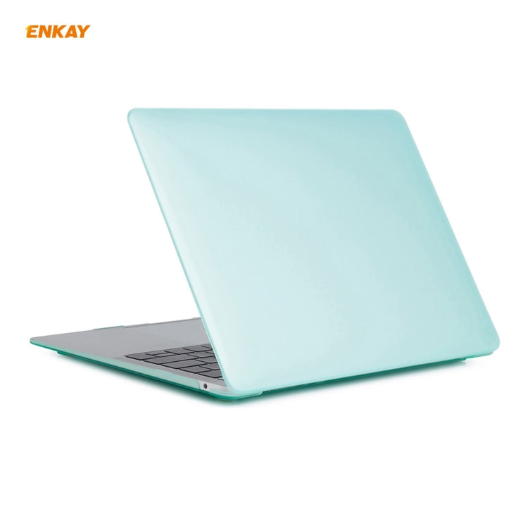 ENKAY 3 in 1 Matte Laptop Protective Case + US Version TPU Keyboard Film + Anti-dust Plugs Set for MacBook Air 13.3 inch A2179 & A2337 (2020)(Green) - MacBook Air Cases by ENKAY | Online Shopping UK | buy2fix