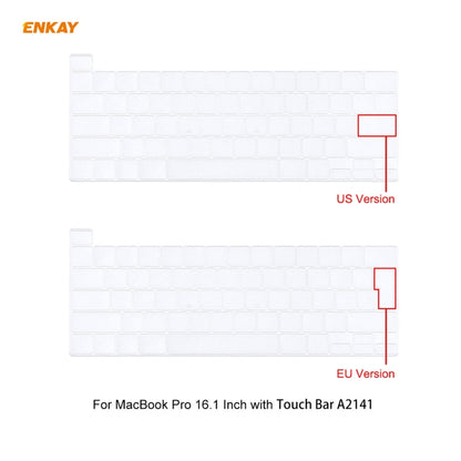 ENKAY 3 in 1 Matte Laptop Protective Case + EU Version TPU Keyboard Film + Anti-dust Plugs Set for MacBook Pro 16 inch A2141 (with Touch Bar)(Green) - MacBook Pro Cases by ENKAY | Online Shopping UK | buy2fix