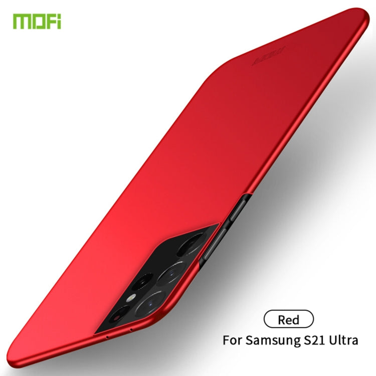 For Samsung Galaxy S21 Ultra 5G MOFI Frosted PC Ultra-thin Hard Case(Red) - Galaxy S21 Ultra 5G Cases by MOFI | Online Shopping UK | buy2fix