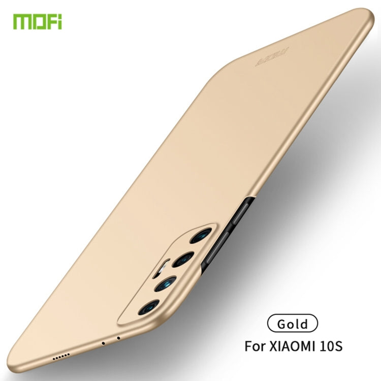 For Xiaomi Mi 10S MOFI Frosted PC Ultra-thin Hard Case(Gold) - Xiaomi Cases by MOFI | Online Shopping UK | buy2fix