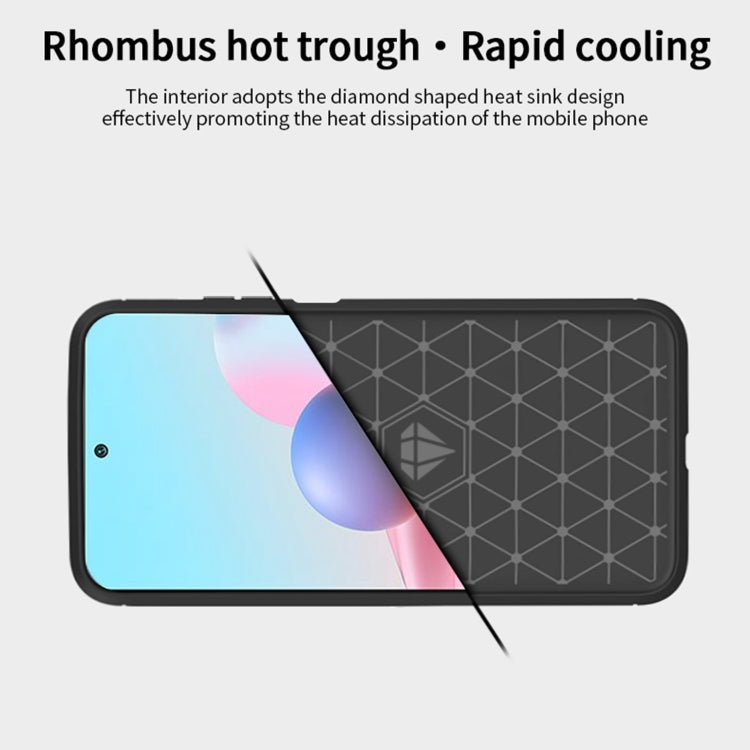 For Xiaomi Redmi Note 10 / Note 10S MOFI Gentleness Series Brushed Texture Carbon Fiber Soft TPU Case(Black) - Xiaomi Cases by MOFI | Online Shopping UK | buy2fix