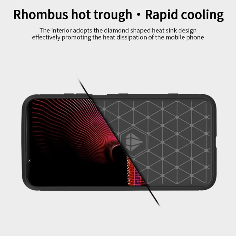 For Sony Xperia 1 lll MOFI Gentleness Series Brushed Texture Carbon Fiber Soft TPU Case(Gray) - Sony Cases by MOFI | Online Shopping UK | buy2fix