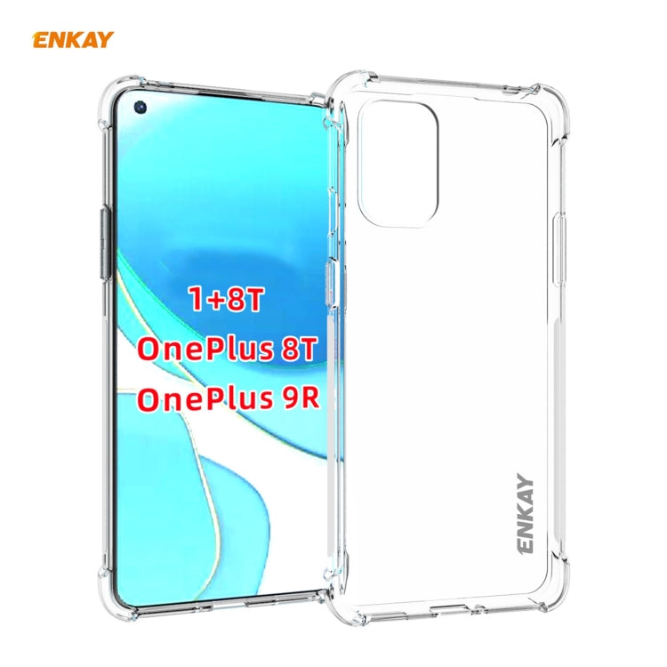 For OnePlus 9R ENKAY Hat-Prince Clear TPU Shockproof Case Soft Anti-slip Cover - OnePlus Cases by ENKAY | Online Shopping UK | buy2fix