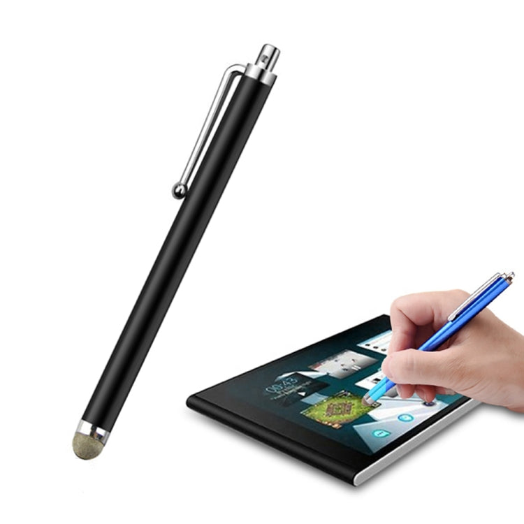 AT-19 Silver Fiber Pen Tip Stylus Capacitive Pen Mobile Phone Tablet Universal Touch Pen(Black) - Stylus Pen by buy2fix | Online Shopping UK | buy2fix