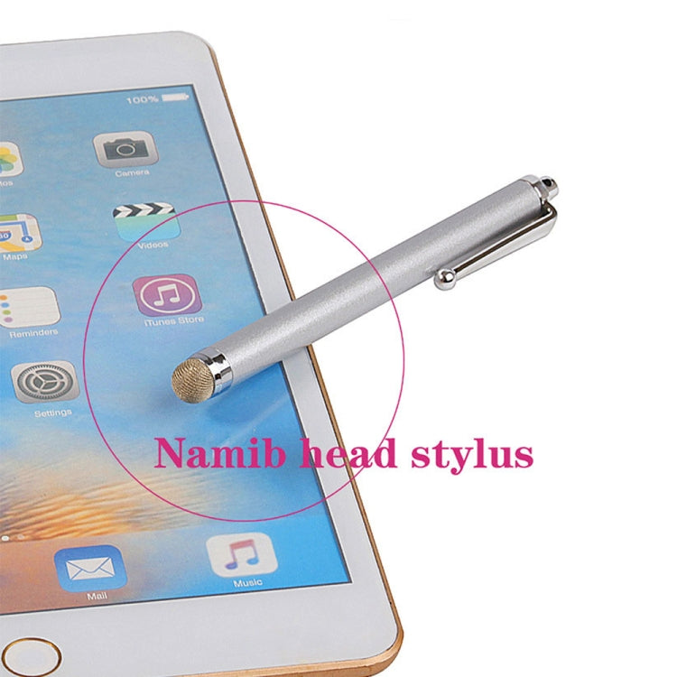 AT-19 Silver Fiber Pen Tip Stylus Capacitive Pen Mobile Phone Tablet Universal Touch Pen(Gold) - Stylus Pen by buy2fix | Online Shopping UK | buy2fix