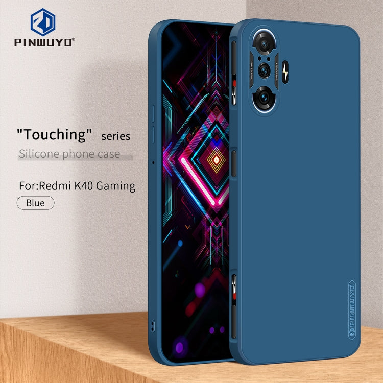 For Xiaomi Redmi K40 Gaming PINWUYO Touching Series Liquid Silicone TPU Shockproof Case(Blue) - Xiaomi Cases by PINWUYO | Online Shopping UK | buy2fix