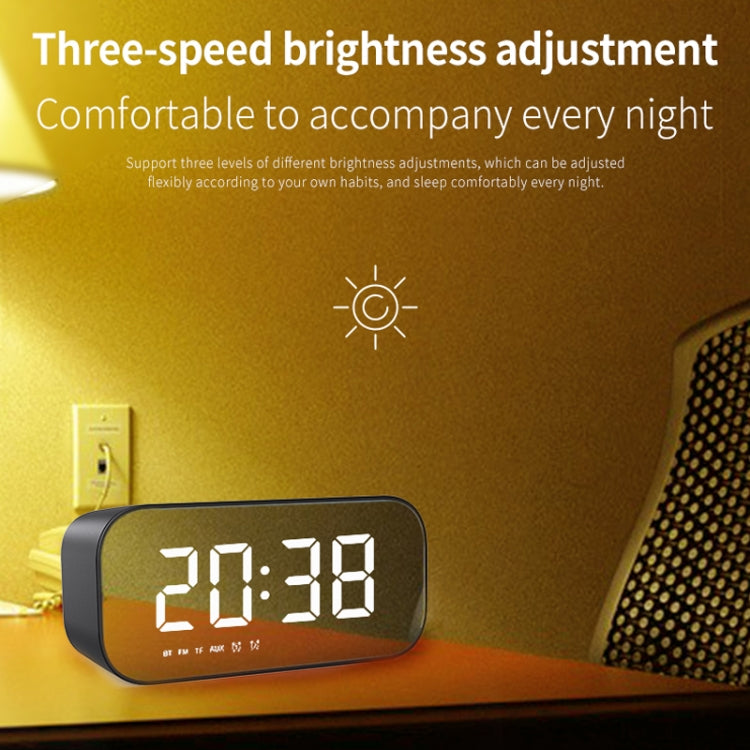 AEC BT518 Portable Wireless Bluetooth Speaker LED Alarm Clock Support AUX / TF Card / FM - Desktop Speaker by AEC | Online Shopping UK | buy2fix