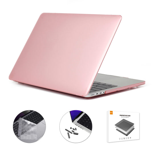 ENKAY Hat-Prince 3 in 1 Crystal Laptop Protective Case + TPU Keyboard Film + Anti-dust Plugs Set for MacBook Pro 16.2 inch A2485 2021/A2880 2023, Version:EU Version(Pink) - MacBook Pro Cases by ENKAY | Online Shopping UK | buy2fix