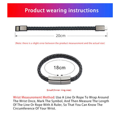 XJ-73 20cm USB to 8 Pin Bracelet Charging Data Cable(Brown) - Multifunction Cable by buy2fix | Online Shopping UK | buy2fix