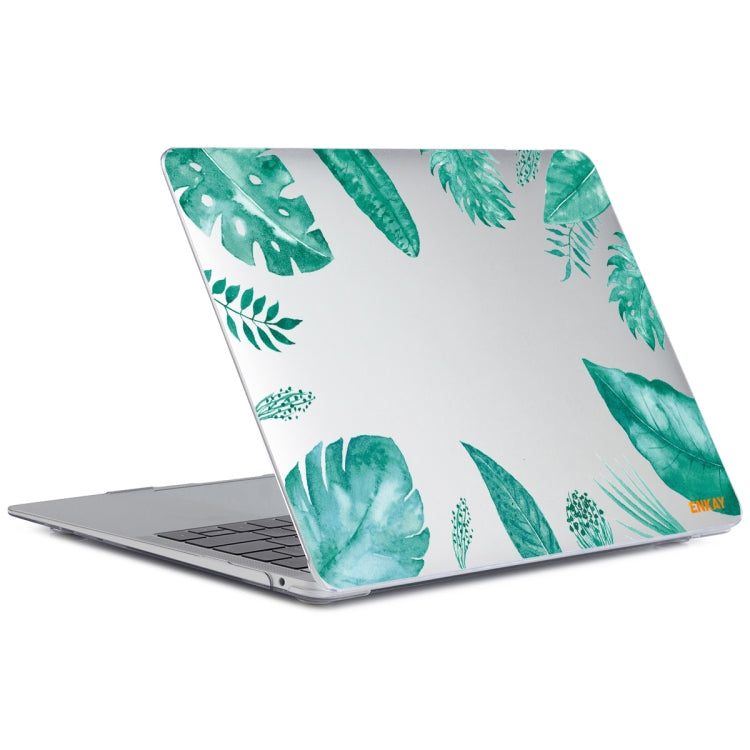 ENKAY Hat-Prince Forest Series Pattern Laotop Protective Crystal Case for MacBook Pro 16 inch A2141(Green Leaf Pattern) - MacBook Pro Cases by ENKAY | Online Shopping UK | buy2fix