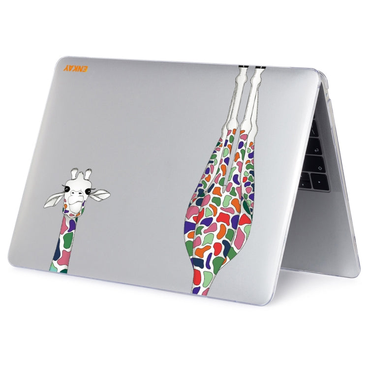 ENKAY Hat-Prince Forest Series Pattern Laotop Protective Crystal Case for MacBook Pro 15.4 inch A1707 / A1990(Giraffe Pattern) - MacBook Pro Cases by ENKAY | Online Shopping UK | buy2fix